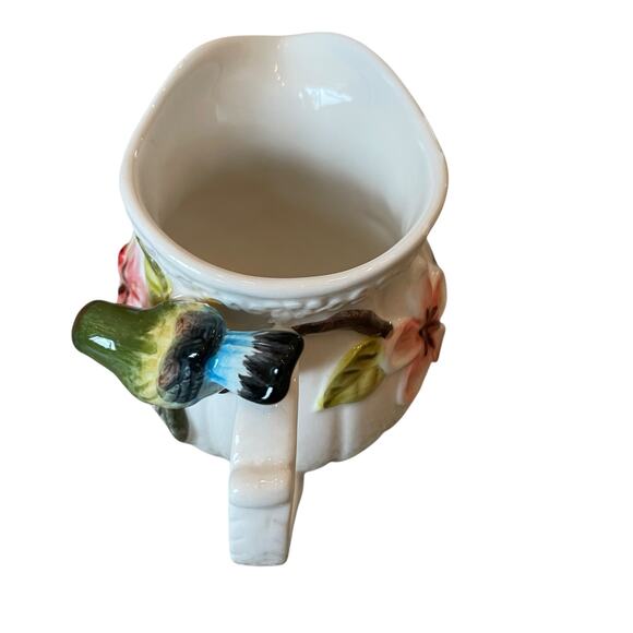 Botanical Collection by Corner Ruby 3D Floral Hummingbird Ceramic Creamer NEW - Picture 8 of 13
